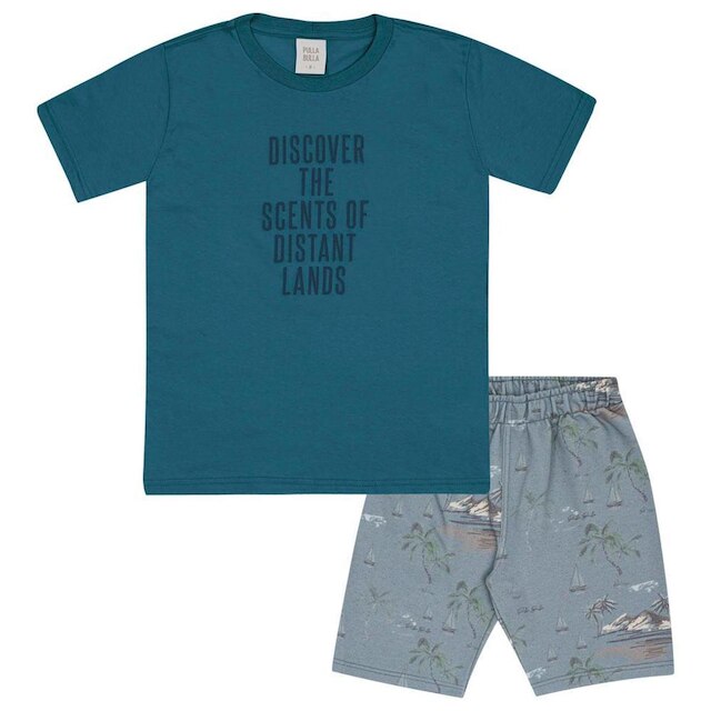 Conjunto Azul Infantil Pulla Bulla Menino - 53482-342